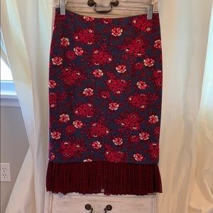 Anthropologie Maeve floral skirt size 0 NWT